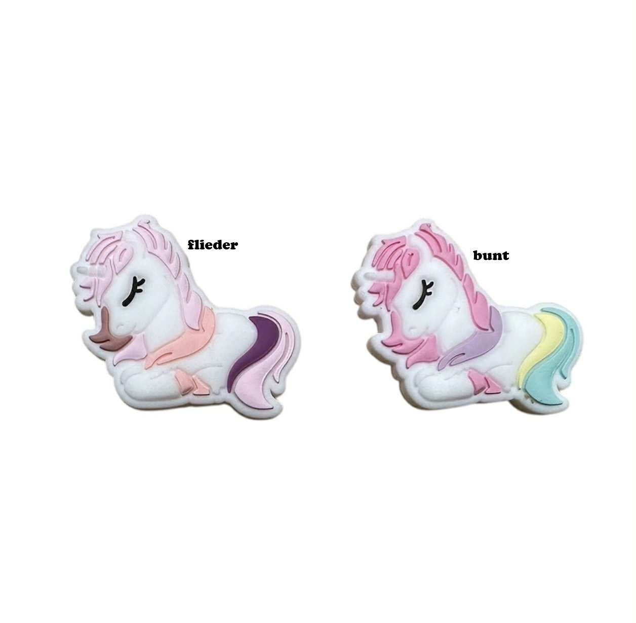 Motivperle Einhorn schlafend in 2 Farben