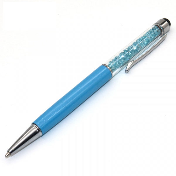 Glitzerkugelschreiber hellblau