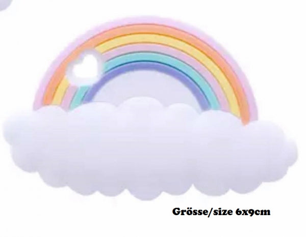Anhänger mehrfarbig Regenbogen auf Wolke
