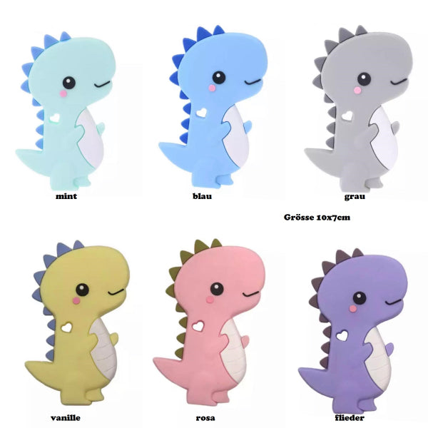 Anhänger mehrfarbig Baby Dino seitlich