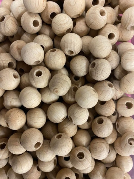 10 Naturholz Perlen 12mm