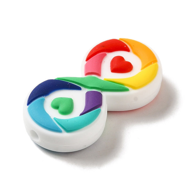 Motivperlen Infinity Unendlichkeit Regenbogen