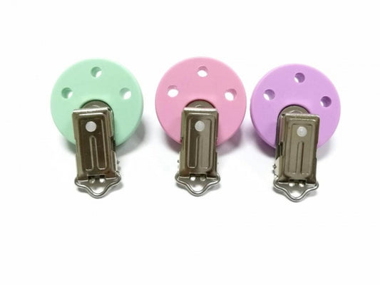 einzigartiger Clip aus Silikon mit Sternen Babyblau und hellgrau ausverkauft