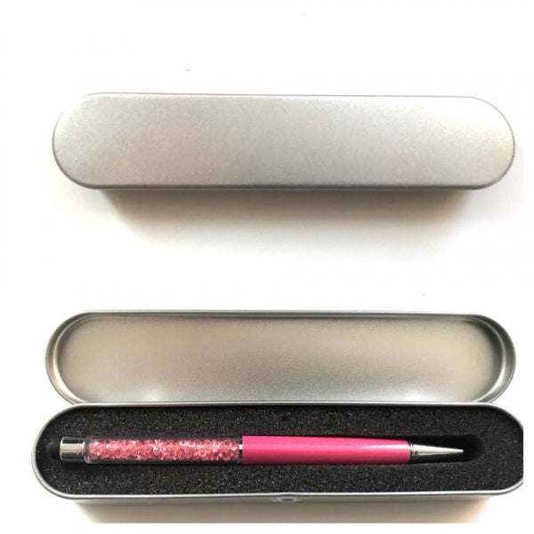 Edelstahlböxli mit Glitzerkugelschreiber rosa