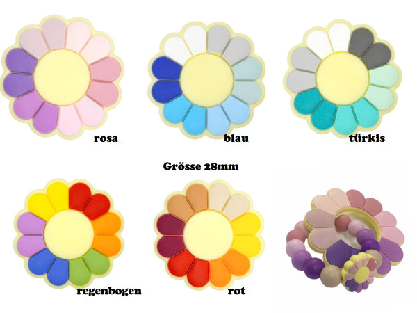 Motivperle bunte Blume