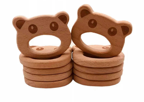 Naturholz Pandakopf Durchmesser Buche 5.5x6.5cm
