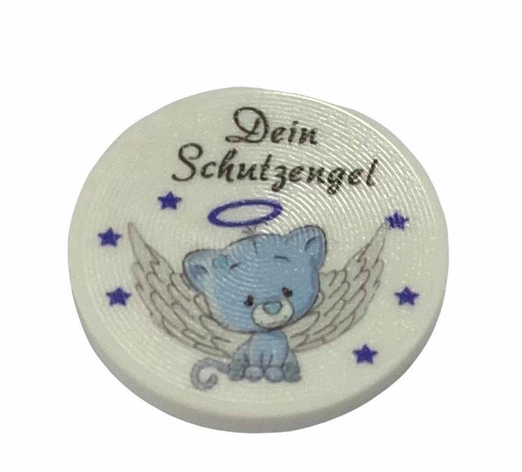 Wägelichips Schutzengel Katze blau