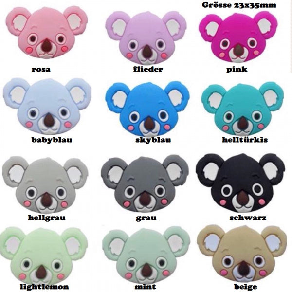 Motivperle Koala Kopf