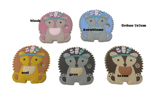 Anhänger mehrfarbig Indianer Igel Boho Igel