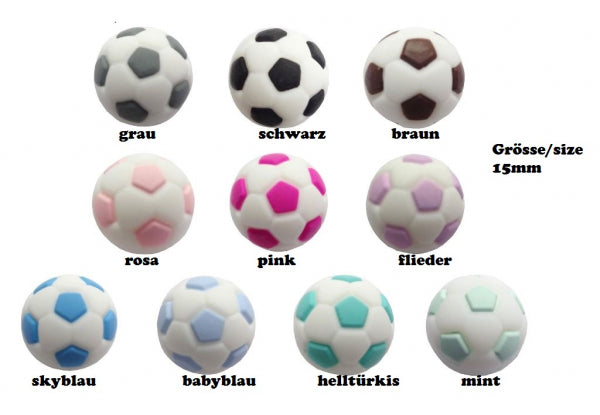 Motivperle Fussball rund 15mm