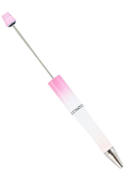 Kugelschreiber zum beperlen mehrfarbig rosa/weiss