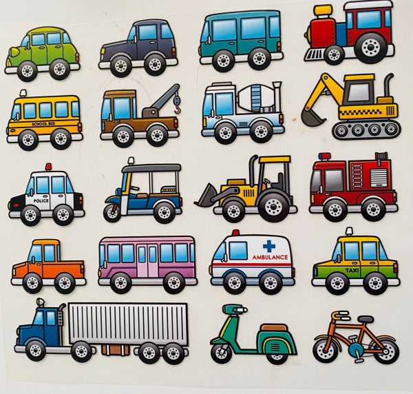 Bügelbilder set Autos