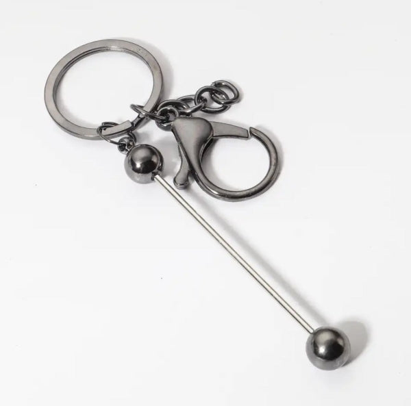 Beperlbarer Schlüsselanhänger gun metal
