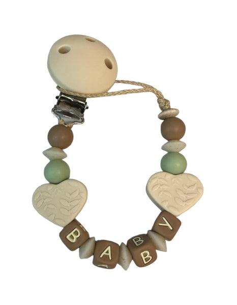 Caramel Silikon Buchstabenwürfel 10mm nach Wahl - Stückpreis in der Trendfarbe caramel