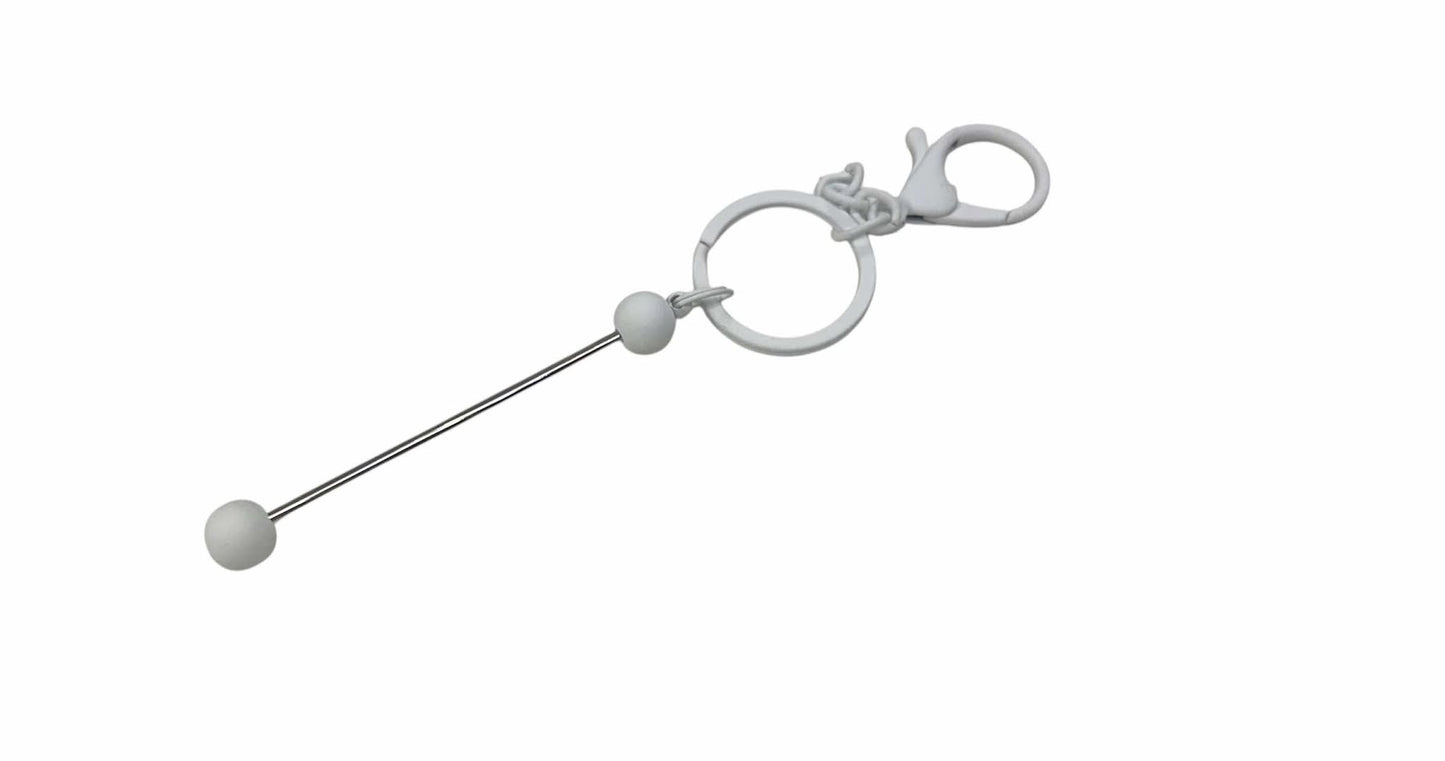 Beperlbarer Schlüsselanhänger weiss