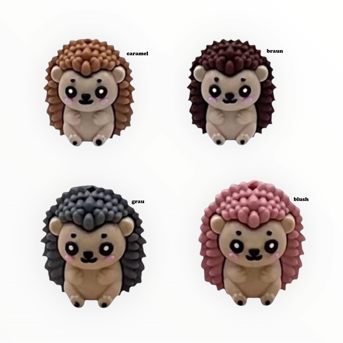 3D Motivperle Igel in 4 Farben