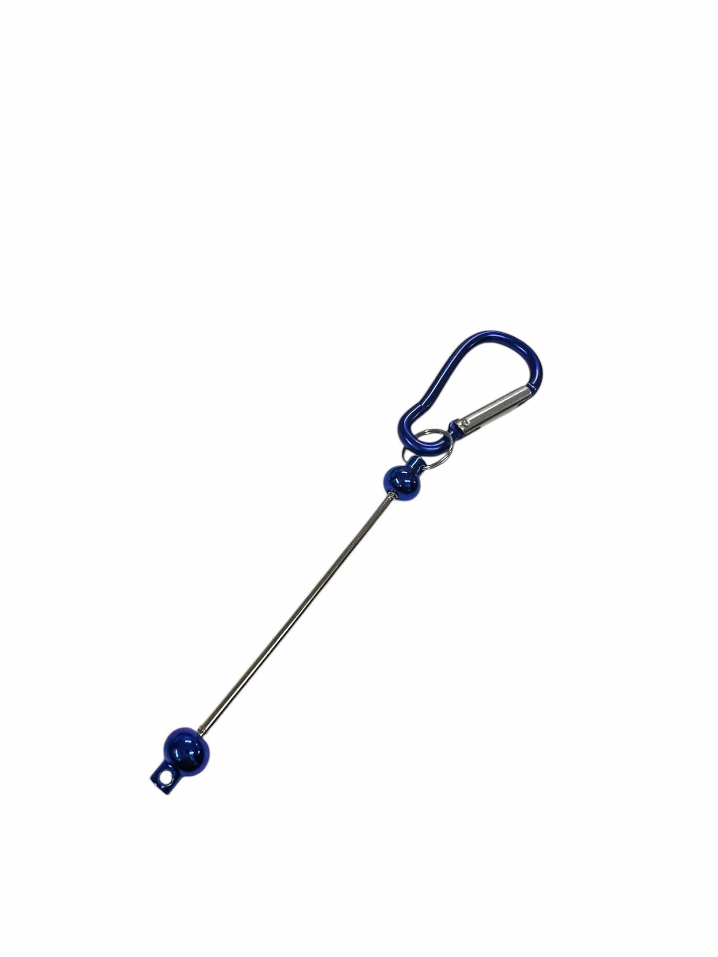 Beperlbarer Schlüsselanhänger metallic blau Alu (leichtere Variante)
