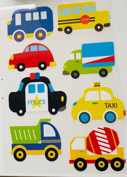 Bügelbilder set bunte Autos