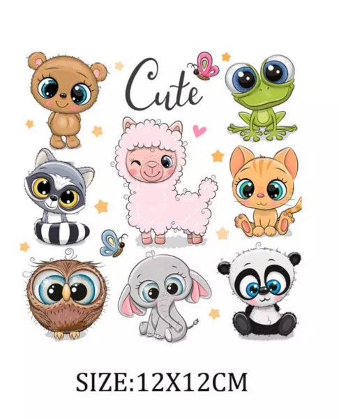 Bügelbilder set 9 Tiere gemischt