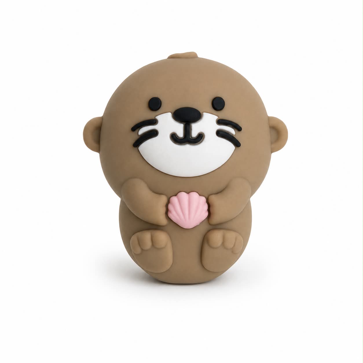 Motivperle 3D Silikon Otter Babyotter beige