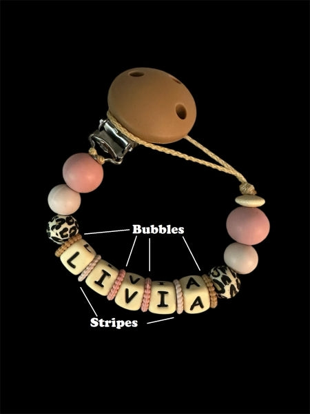 10 Scheibenperlen in silber und rosegold stripe und bubble Spezialfarbe