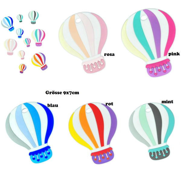 Anhänger mehrfarbig Ballon, Heissluftballon