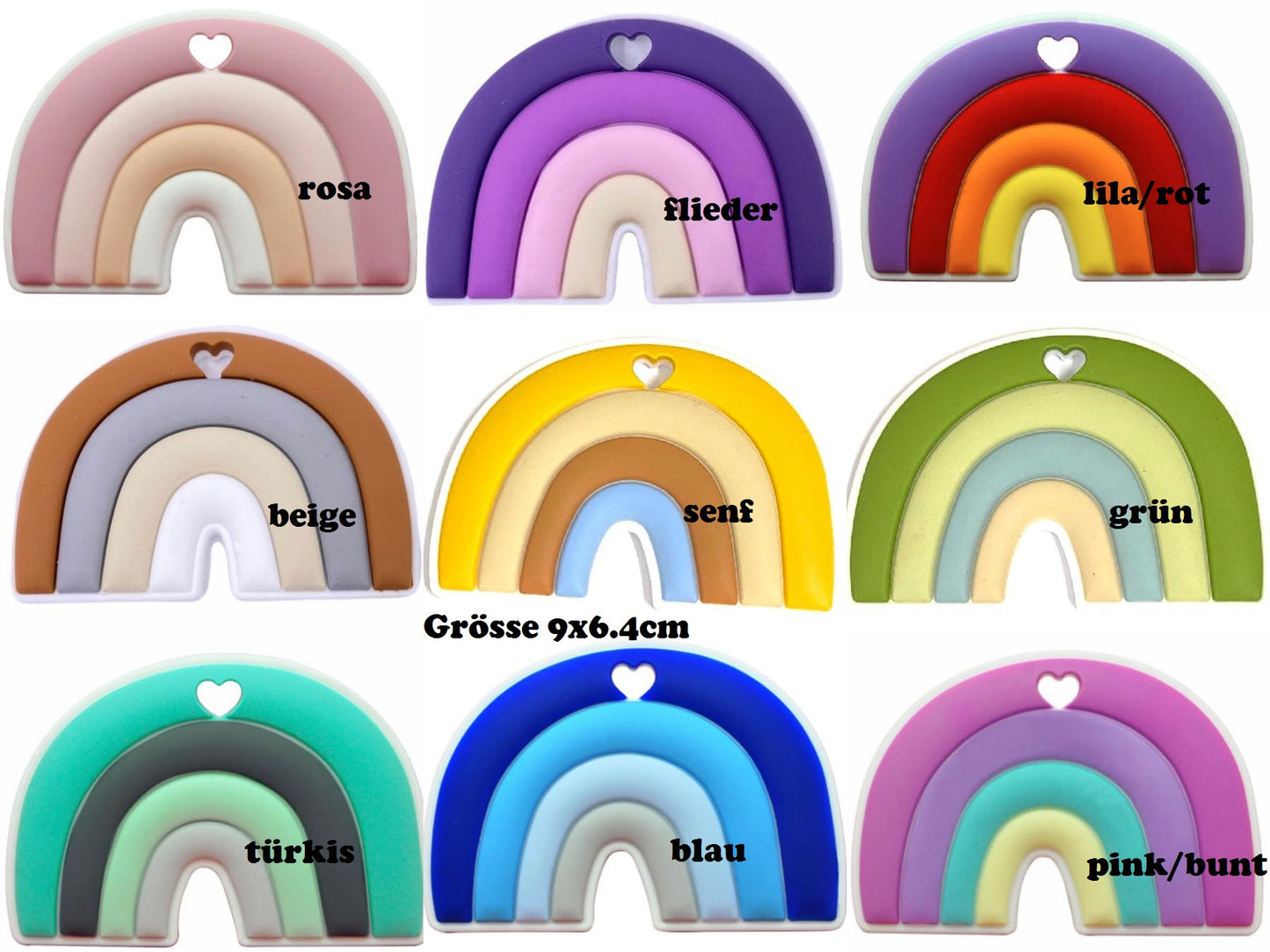 Anhänger mehrfarbig Regenbogen in 9 Farben Bestseller
