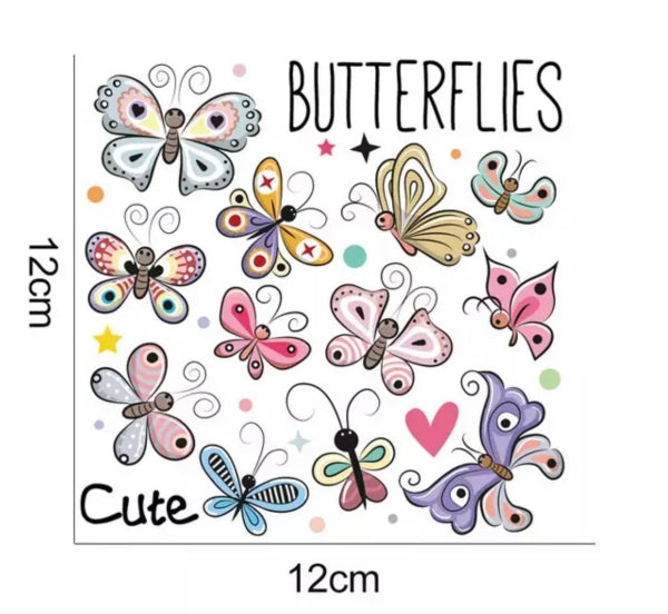 Bügelbilder set Schmetterling pastell