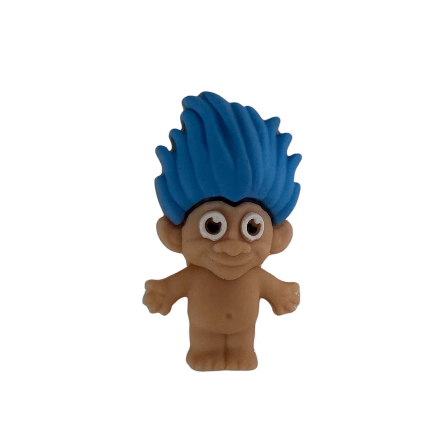 Motivperle 3D Silikon Troll mit blauem Haar