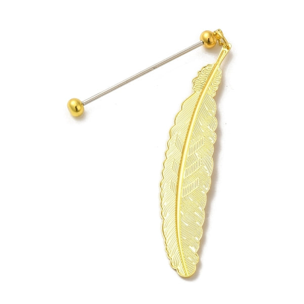 Buchzeichen Feder gold