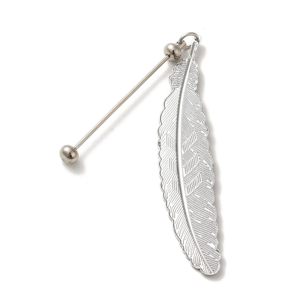 Buchzeichen Feder silber