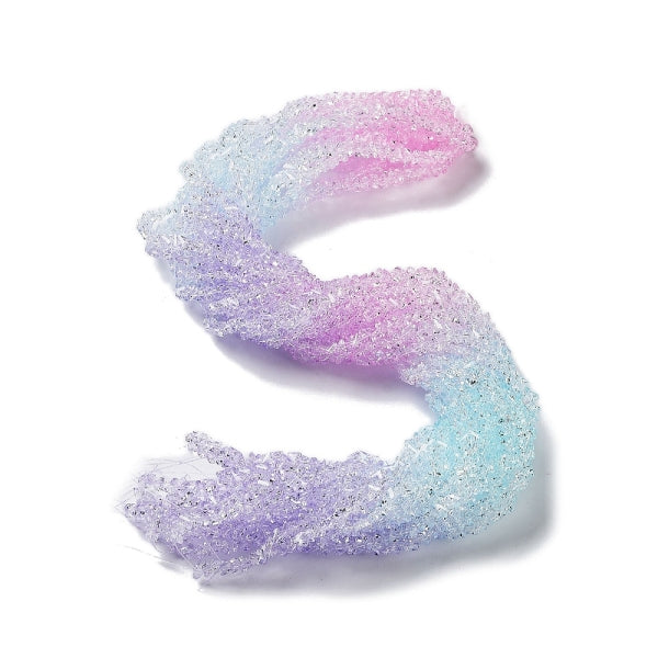 Sommertrend Glasperlen im Farbverlauf (L) 4.5mm flieder-weiss-blau-rosa