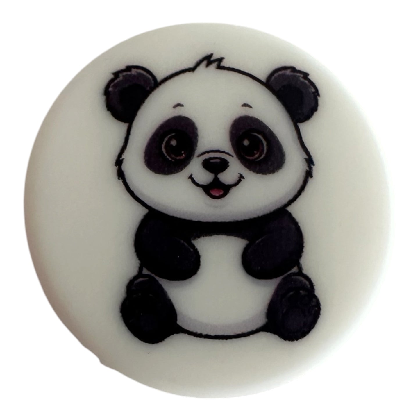 Silikon Motivperle Scheibenperle Panda 20mm