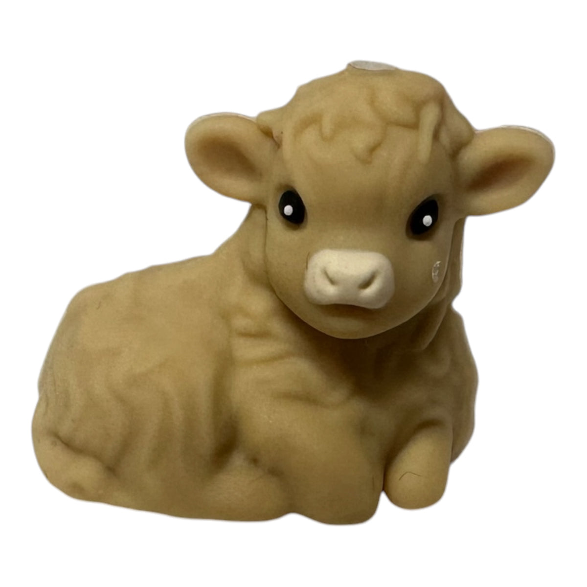3D Silikon Motivperle liegende Kuh beige