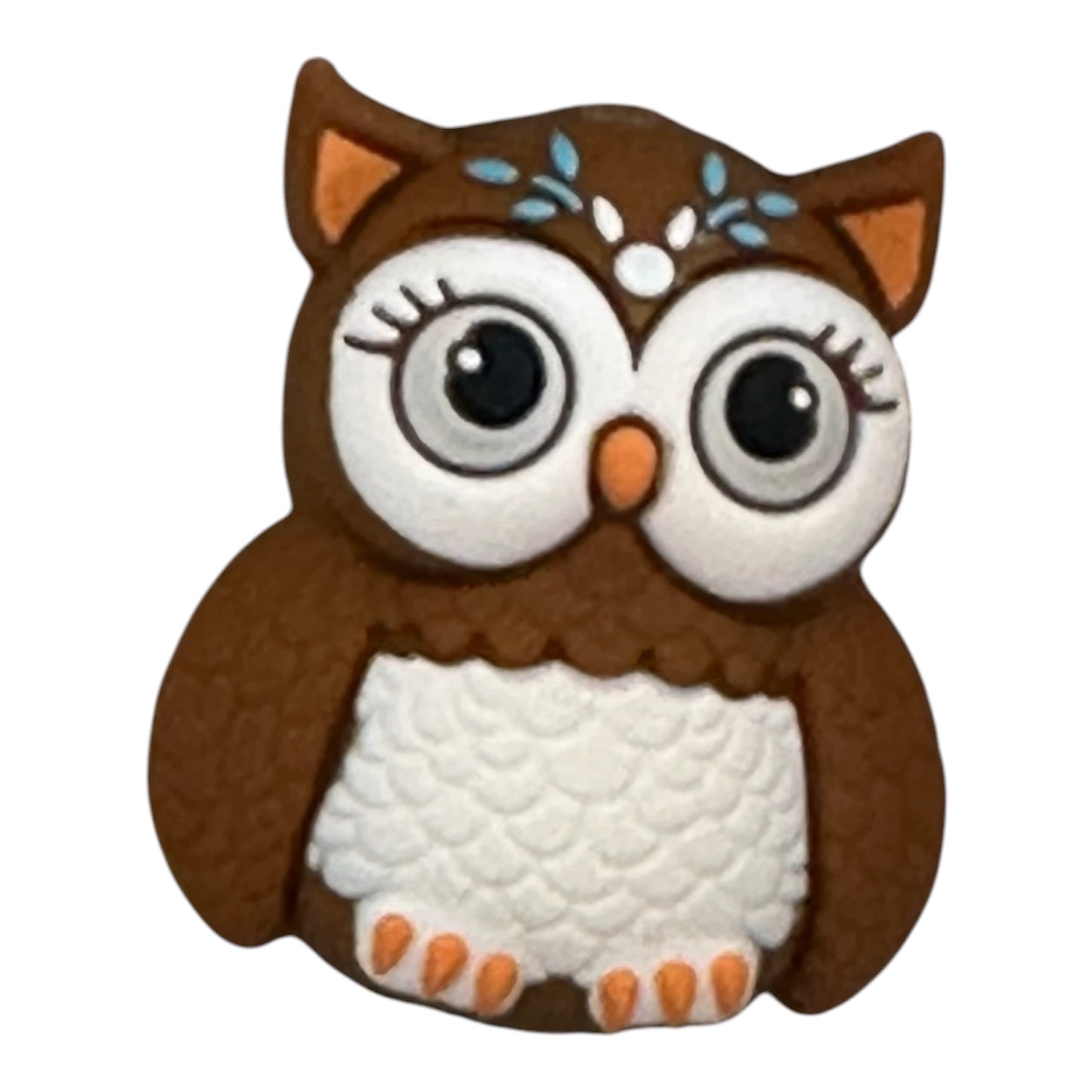 Motivperle 3D Boho Eule braun