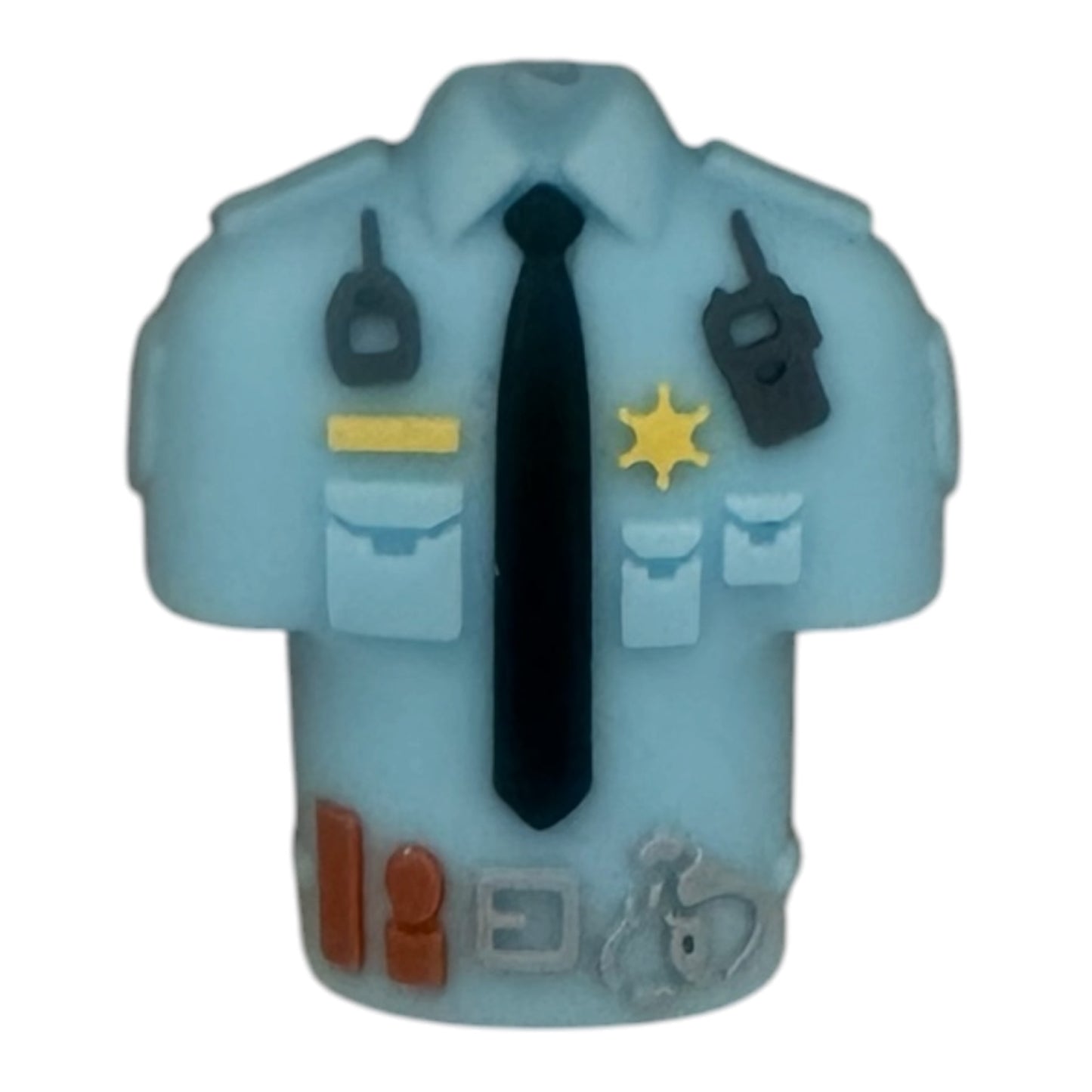 Motivperle 3D Polizei Uniform blau