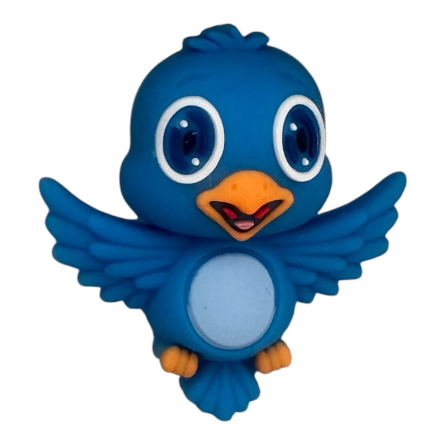Motivperle 3D blauer Vogel
