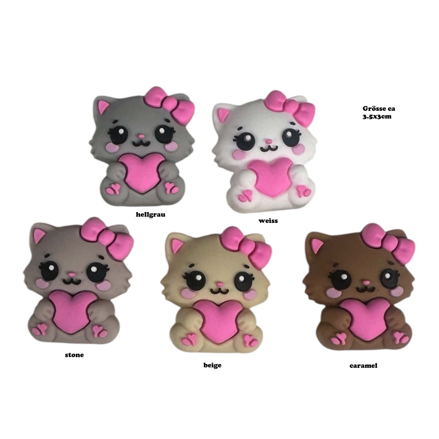 3D Motivperle Silikon Kitty Katze