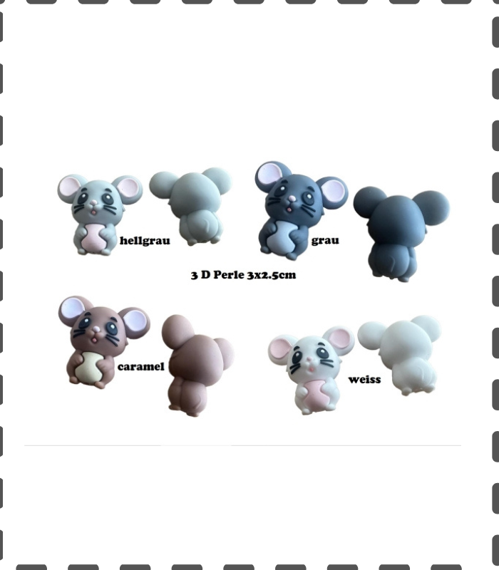 3D Motivperle Maus