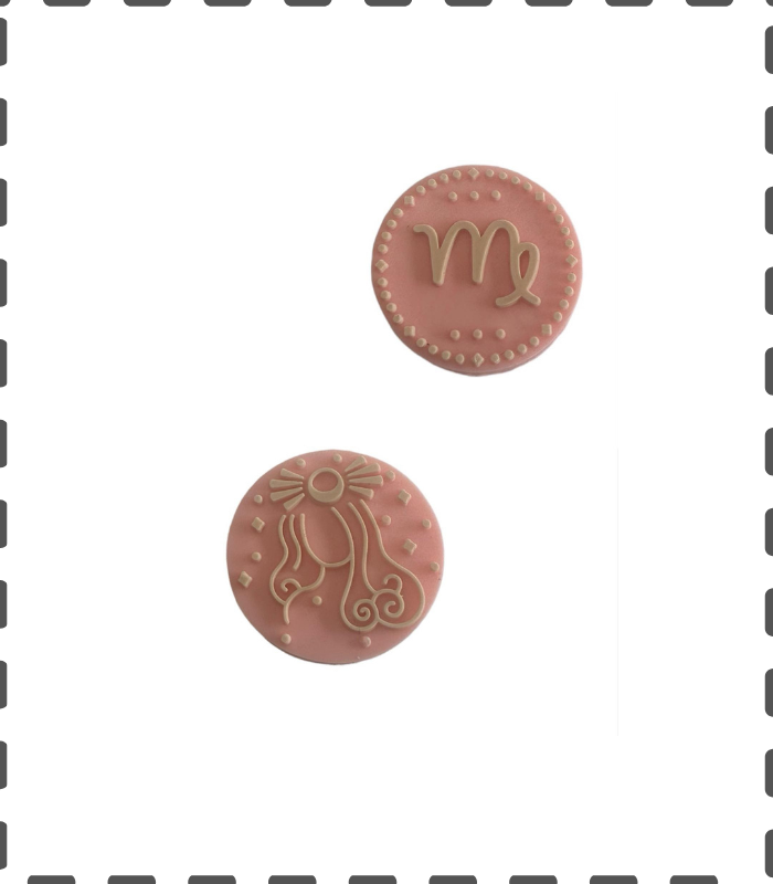 Sternzeichen Jungfrau Motivperle auch ideal für Kugelschreiber und Schlüsselanhänger rosa