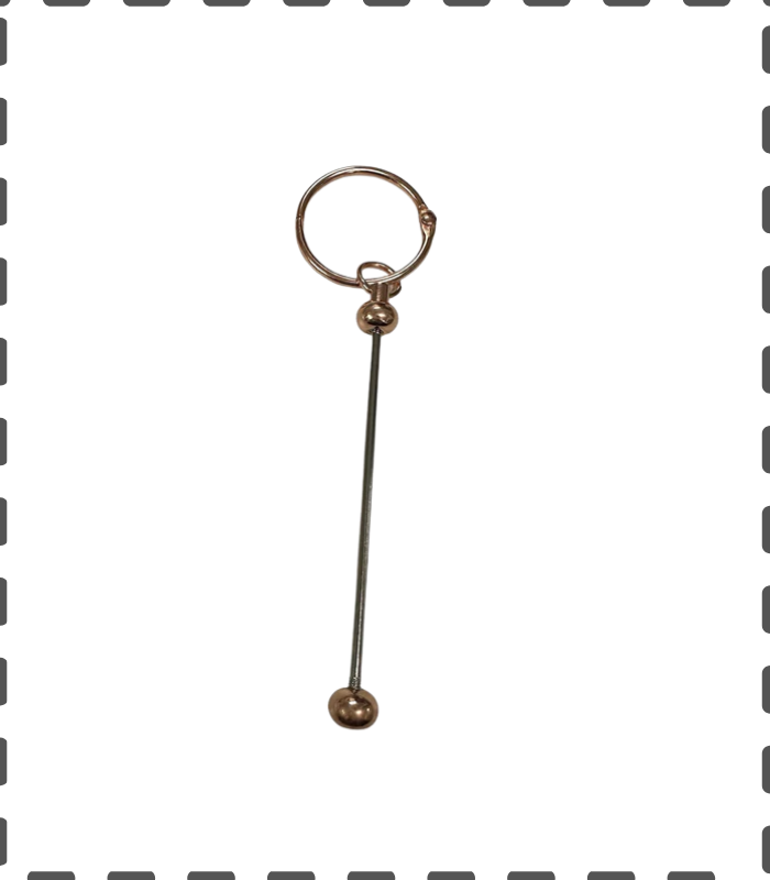 Beperlbarer Schlüsselanhänger Rose Gold mit Clickverschluss