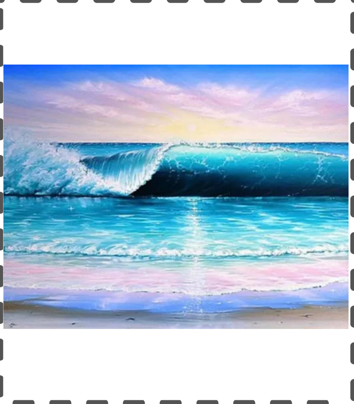 Diamond Painting Wellen eckig 30x40cm