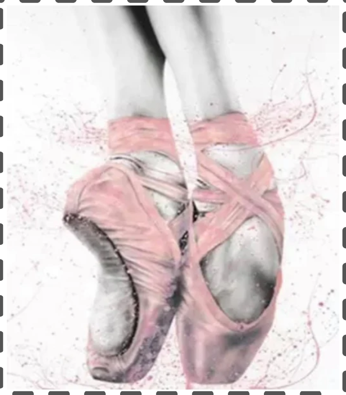 Diamond Painting Ballett Schuhe eckig 30x40cm