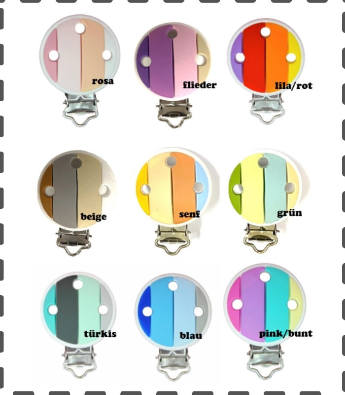 Silikonclip Regenbogen