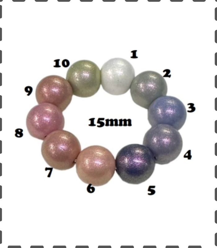 Silikonperlen 15mm super Schimmer Perlen für den WOW Effekt