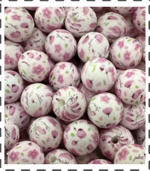 10 Silikonperlen 12mm Blossum