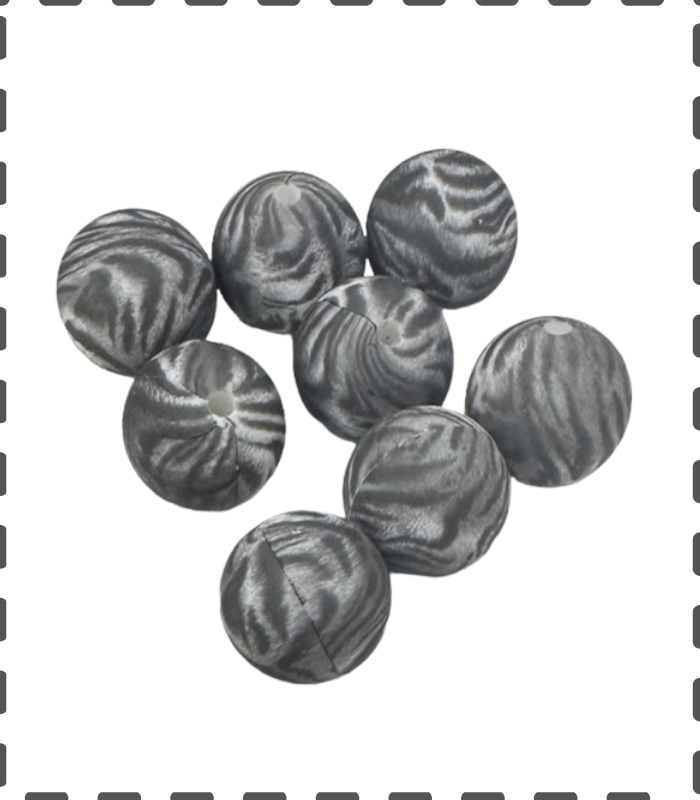 Silikonperlen 15mm Sommerspezial 2023 Tiger stonewashed