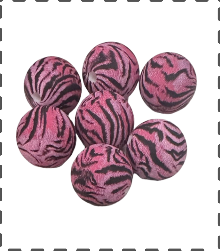 Silikonperlen 15mm Sommerspezial 2023 Tiger pink