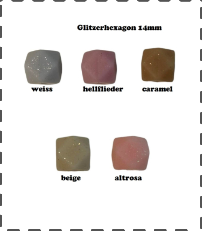 Glitzer Hexagon 14mm