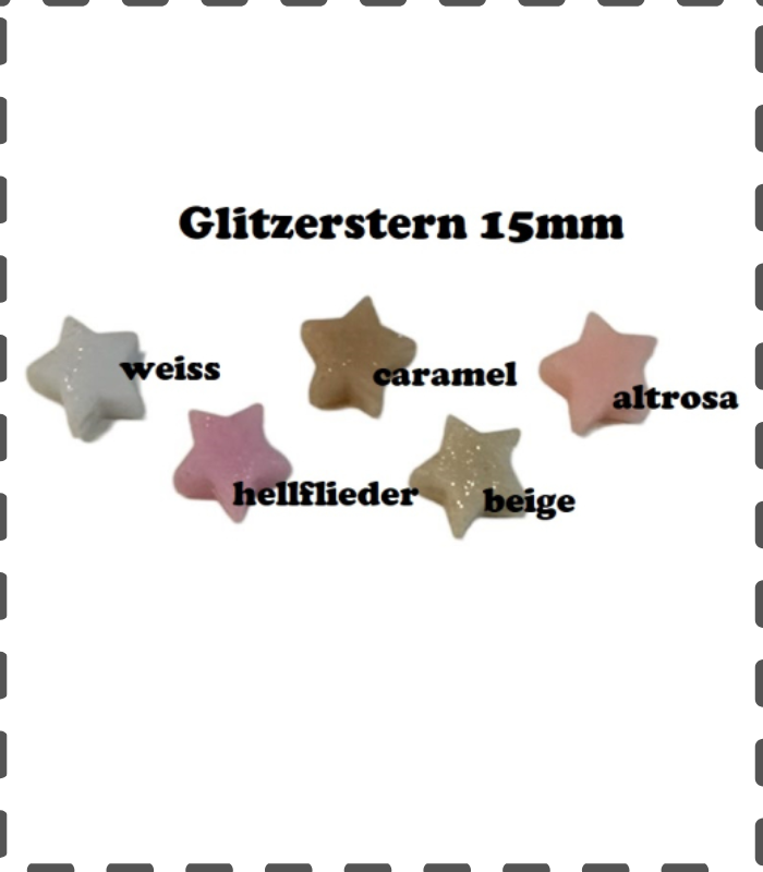 1 Glitzerstern Ministern Motivperle